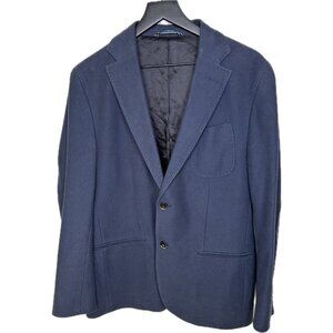 Massimo Dutti Men’s Navy Blue Cotton Blazer Sport Coat Jacket EU 52 US 42